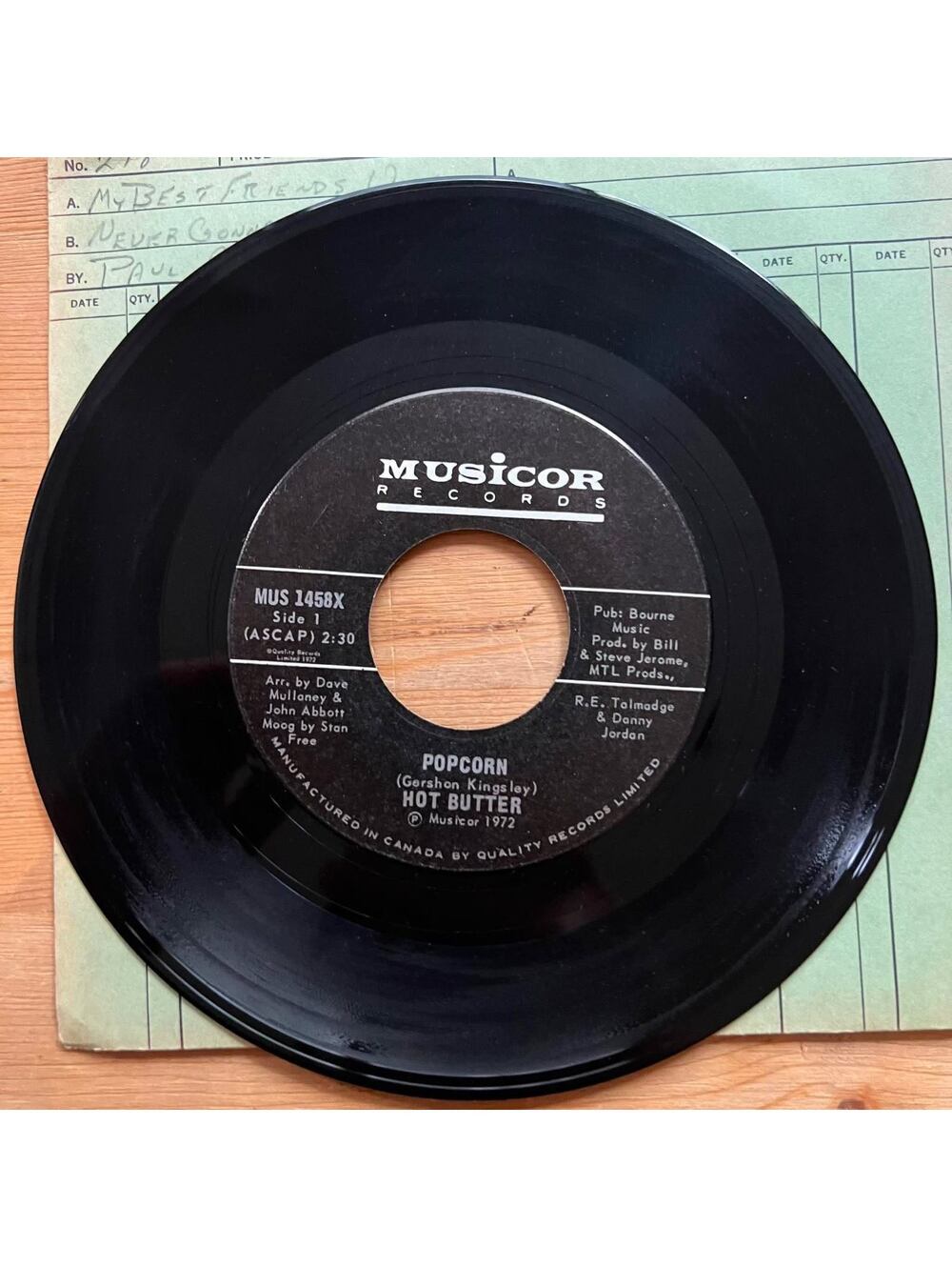 Hot Butter - Popcorn/At the Movies 45rpm VG+ R10